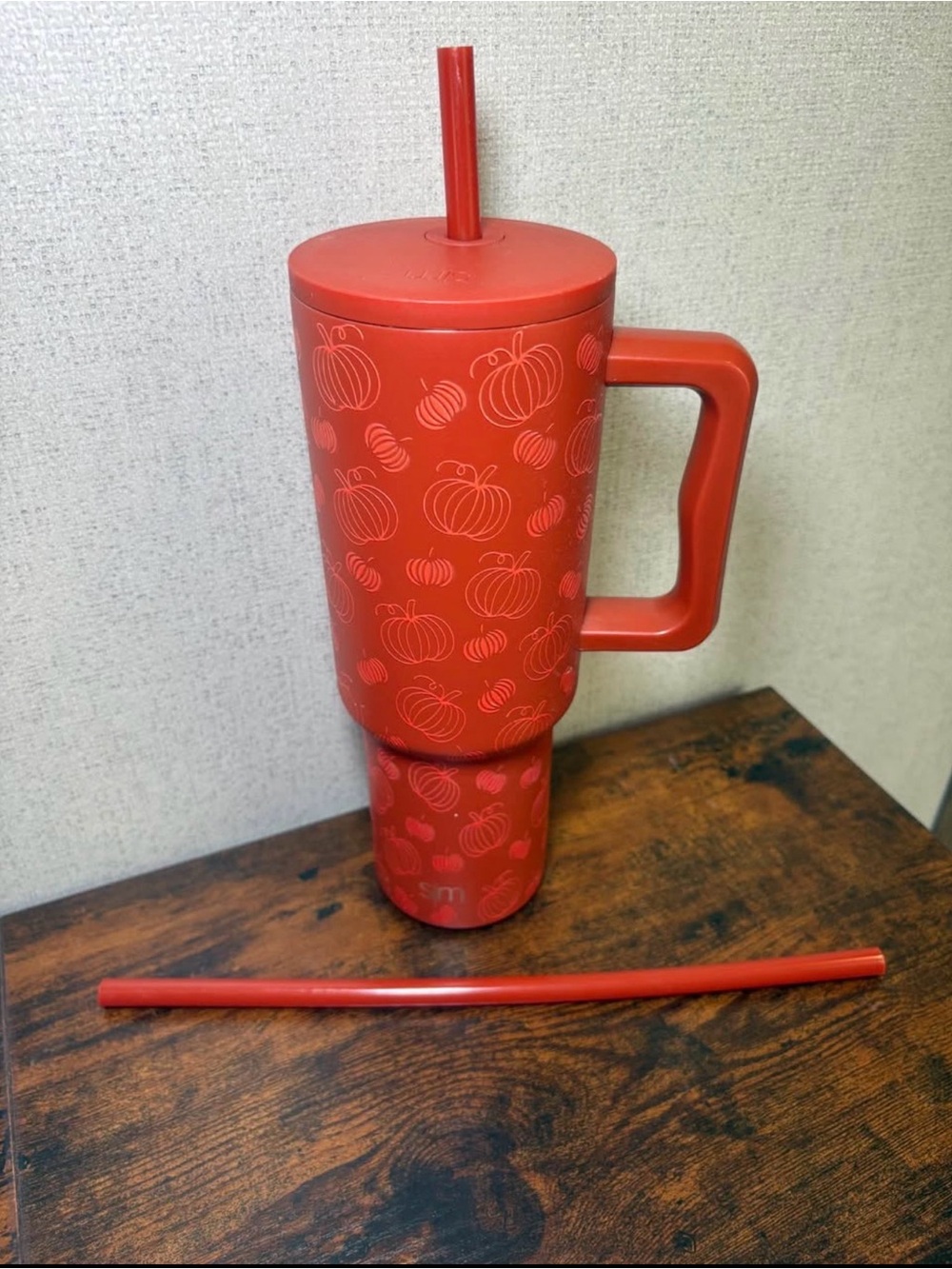 Simple Modern Burnt Orange Pumpkin/Fall 40 ounce Tumblr